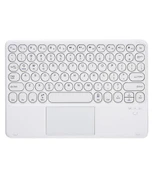 TCL TAB 10 Gen 2 10.4" Uyumlu Kablosuz Bluetooth Şarjlı TouchPad'li Türkçe Q Klavye - Beyaz thumbnail 1