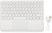 Xiaomi Redmi Pad 5 11" Uyumlu Kablosuz Bluetooth Şarjlı TouchPad'li Türkçe Q Klavye - Beyaz - 6