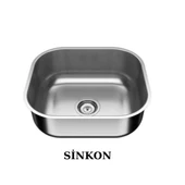 SİNKON Paslanmaz Krom Evye 40x45 Tezgah Altı Büyük Sifon Dahildir - 1