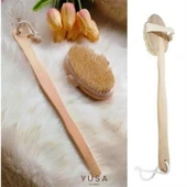Doğal At Kılı Selülit Karşıtı Sapı Çıkabilen Ahşap Banyo Fırçası - 1