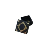 Komple Karton Kutu Saray Desen Gold Yaldız 4X4X2 CM (50 Adet)  Siyah - 1