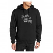Riverdale Jughead Jones Was Here Baskılı Siyah Erkek Örme Kapşonlu Sweatshirt Uzun kol - 1