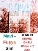 Eagenset Çapari, İstavrit Çaparisi, Ultraviyole Uv Neon 11 No Kırmızı İğne, 10 İğneli Çapari 2li Paket thumbnail 8