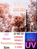 Eagenset Çapari, İstavrit Çaparisi, Ultraviyole Uv Neon 11 No Kırmızı İğne, 10 İğneli Çapari 2li Paket thumbnail 2