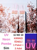 Eagenset Çapari, İstavrit Çaparisi, Ultraviyole Uv Neon 11 No Kırmızı İğne, 10 İğneli Çapari 2li Paket thumbnail 3