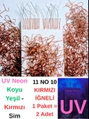 Eagenset Çapari, İstavrit Çaparisi, Ultraviyole Uv Neon 11 No Kırmızı İğne, 10 İğneli Çapari 2li Paket thumbnail 6