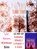 Eagenset Çapari, İstavrit Çaparisi, Ultraviyole Uv Neon 11 No Kırmızı İğne, 10 İğneli Çapari 2li Paket thumbnail 5