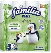 Familia Plus Tuvalet Kağıdı 3 Katlı 32 Li Paket Natural (Organik Bambu Özlü) - 1