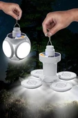 Usb Sarjlı Güneş Enerjili Solar Led Lamba Bahçe Aydınlatma Askılı Kamp Çadır Karavan Işık Lambası - 5