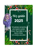 Yeni Yıl Kart Üzerinde Anahtarlık (Kişiye Özel Yazı Yazdırılabilir) Tütü Bebek - 4