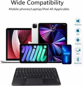 Hometech Alfa 8MG 8" Uyumlu Kablosuz Bluetooth Şarjlı TouchPad'li Türkçe Q Klavye - Siyah - 3