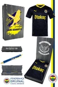 Fenerbahçe Orijinal 23/24 Lacivert Çocuk Forma & Tükenmez Kalem Set Hediyelik Ahşap Kutulu - 1
