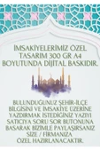Ramazan İmsakiyesi Modern Kişiye Özel Tasarımlı Dijital Baskı 100 Adet A4 300 gr Model 2 - 2