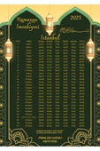 Ramazan İmsakiyesi Modern Kişiye Özel Tasarımlı Dijital Baskı 100 Adet A4 300 gr Model 46 - 1