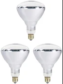 (3 Adet) 250W Kızılötesi (infrared) Isıtıcılı Hayvan Isıtma ve Kuluçka Lambası (Sarı Işık) E27 (Kalın Duy) - 1