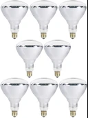 (8 Adet) 250W Kızılötesi (infrared) Isıtıcılı Hayvan Isıtma ve Kuluçka Lambası (Sarı Işık) E27 (Kalın Duy) - 1