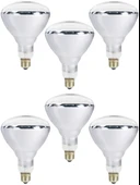 (6 Adet) 250W Kızılötesi (infrared) Isıtıcılı Hayvan Isıtma ve Kuluçka Lambası (Sarı Işık) E27 (Kalın Duy) - 1