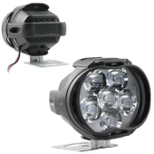 2 Adet 6 Ledli Motosiklet Scooter Uyumlu Led Sis Farı Çakar Ve Sabit Mod Açma Kapatma Tuşlu usb siz thumbnail 2