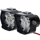 2 Adet 9 Ledli Motosiklet Scooter Uyumlu Led Sis Farı Çakar Ve Sabit Mod Açma Kapatma Tuşlu ubs siz thumbnail 5