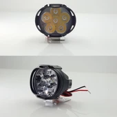 2 Adet 6 Ledli Motosiklet Scooter Uyumlu Led Sis Farı Çakar Ve Sabit Mod Açma Kapatma Tuşlu usb siz thumbnail 4
