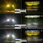 Baykuş Sis Farı Sarı-Beyaz Motosiklet Sis Farı Otomobil Atv Utv Off Road Uyumlu 2 Adet Aç Kapat Tuşlu - 5