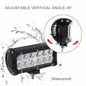 2 Adet 12 Ledli Motosiklet Scooter Uyumlu Led Sis Farı Açma Kapatma Tuşlu thumbnail 2