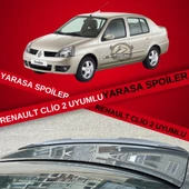 Renault Clio 2 Bagaj Üstü Slim Yarasa Spoiler Parlak Siyah Piano Black 2001-2008 - 1