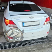 Hyundai Accent Blue Bagaj Üstü Slim Yarasa Spoiler Parlak Siyah thumbnail 2