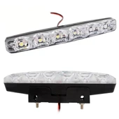 Mercekli 6 Ledli Beyaz Drl Gündüz Ledi 12v Sis Lambası Ledi Off Road Sis 12V - 3