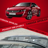 Peugeot 508 2018-2022 Bagaj Üstü Slim Yarasa Spoiler Piano Black Parlak Siyah thumbnail 1