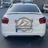 Citroen C Elysee Uyumlu Bagaj Üstü Slim Yarasa Spoiler Parlak Siyah Piano Black thumbnail 2