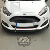 Ford Fiesta 2013-2017 Uyumlu H lip Esnek Ön Lip 2 Parça Karlık Ön Ek Tampon Altı Dil thumbnail 1