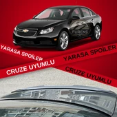 Chevrolet Cruze Uyumlu Bagaj Üstü Yarasa Spoiler Bagaj Çıtası Piano Black Parlak Siyah thumbnail 1