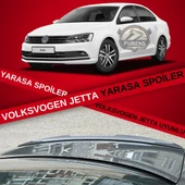 Volkswagen Jetta Mk6 Bagaj Üstü Yarasa Spoiler Bagaj Çıtası Piano Black 2010-2017 thumbnail 1