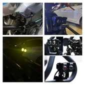 Robot Sis Farı 2 Adet Sarı – Beyaz 50W Motosiklet Off Road Atv Utv Araba Uyumlu Baykuş Sis - 7