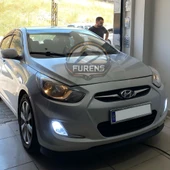 Hyundai Accent Blue 2011-2018 Uyumlu H lip Esnek Ön Lip 2 Parça Karlık Ön Ek Tampon Altı Dil - 3