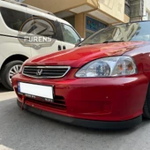 Honda Civic İes 1996-2001 Uyumlu H lip Esnek Ön Lip 2 Parça Karlık Ön Ek Tampon Altı Dil thumbnail 3