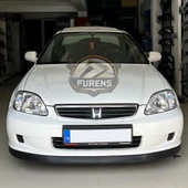 Honda Civic İes 1996-2001 Uyumlu H lip Esnek Ön Lip 2 Parça Karlık Ön Ek Tampon Altı Dil thumbnail 4