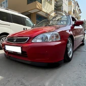 Honda Civic İes 1996-2001 Uyumlu H lip Esnek Ön Lip 2 Parça Karlık Ön Ek Tampon Altı Dil thumbnail 5