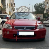 Honda Civic İes 1996-2001 Uyumlu H lip Esnek Ön Lip 2 Parça Karlık Ön Ek Tampon Altı Dil thumbnail 1