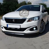 Peugeot 301 2012-2021 Uyumlu H lip Esnek Ön Lip 2 Parça Karlık Ön Ek Tampon Altı Dil - 10
