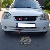 Hyundai Accent Admire 2000-2006 Uyumlu H lip Esnek Ön Lip 2 Parça Karlık Ön Ek Tampon Altı Dil - 7