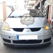 Mitsubishi Colt 2005-2009 Uyumlu H lip Esnek Ön Lip 2 Parça Karlık Ön Ek Tampon Altı Dil thumbnail 1