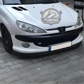 Peugeot 206 206+ 1998-2012 Uyumlu H lip Esnek Ön Lip 2 Parça Karlık Ön Ek Tampon Altı Dil thumbnail 12