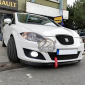 Seat Leon MK2 MK2.5 2006-2012 Uyumlu H lip Esnek Ön Lip 2 Parça Karlık Ön Ek Tampon Altı Dil thumbnail 1