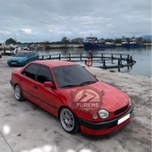 Toyota Corolla Terra 1999-2002 Uyumlu H lip Esnek Ön Lip 2 Parça Karlık Ön Ek Tampon Altı Dil thumbnail 11