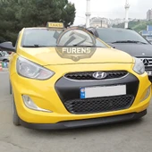 Hyundai Accent Blue 2011-2018 Uyumlu H lip Esnek Ön Lip 2 Parça Karlık Ön Ek Tampon Altı Dil - 1