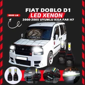 Fiat Doblo D1 2000-2005 Kısa Far Uyumlu Şimşek Etkili Led Xenon Light Series H7 thumbnail 1