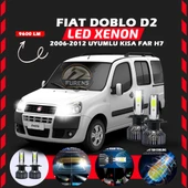 Fiat Doblo D2 2006-2012 Kısa Far Uyumlu Şimşek Etkili Led Xenon Pro Series H7 thumbnail 1