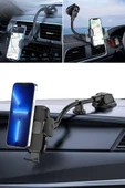 Ayarlanabilir Vakum Kilitli Cam Ve Torpidoya Takılabilen Telefon Tutucu - 5